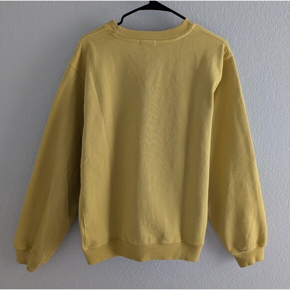 Madhappy Earth Day Recycle Fleece Crewneck Women's Size Medium Yellow Sweatshirt - Picture 4 of 6
